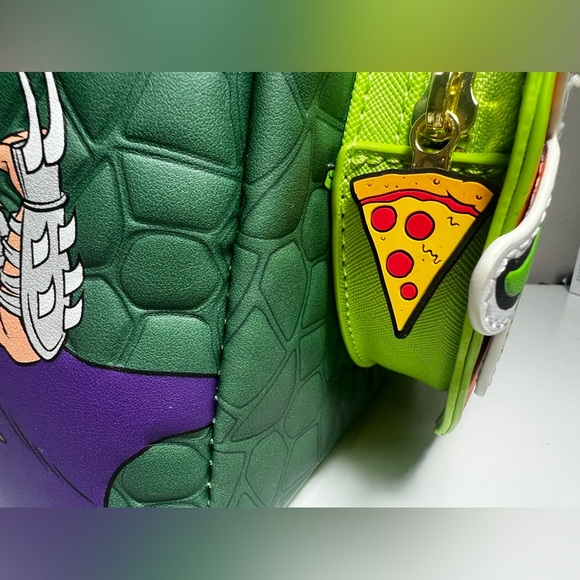 Loungefly Nickelodeon TMNT Teenage Mutant Ninja Turtles Mini Backpack Pizza NEW - Picture 11 of 12